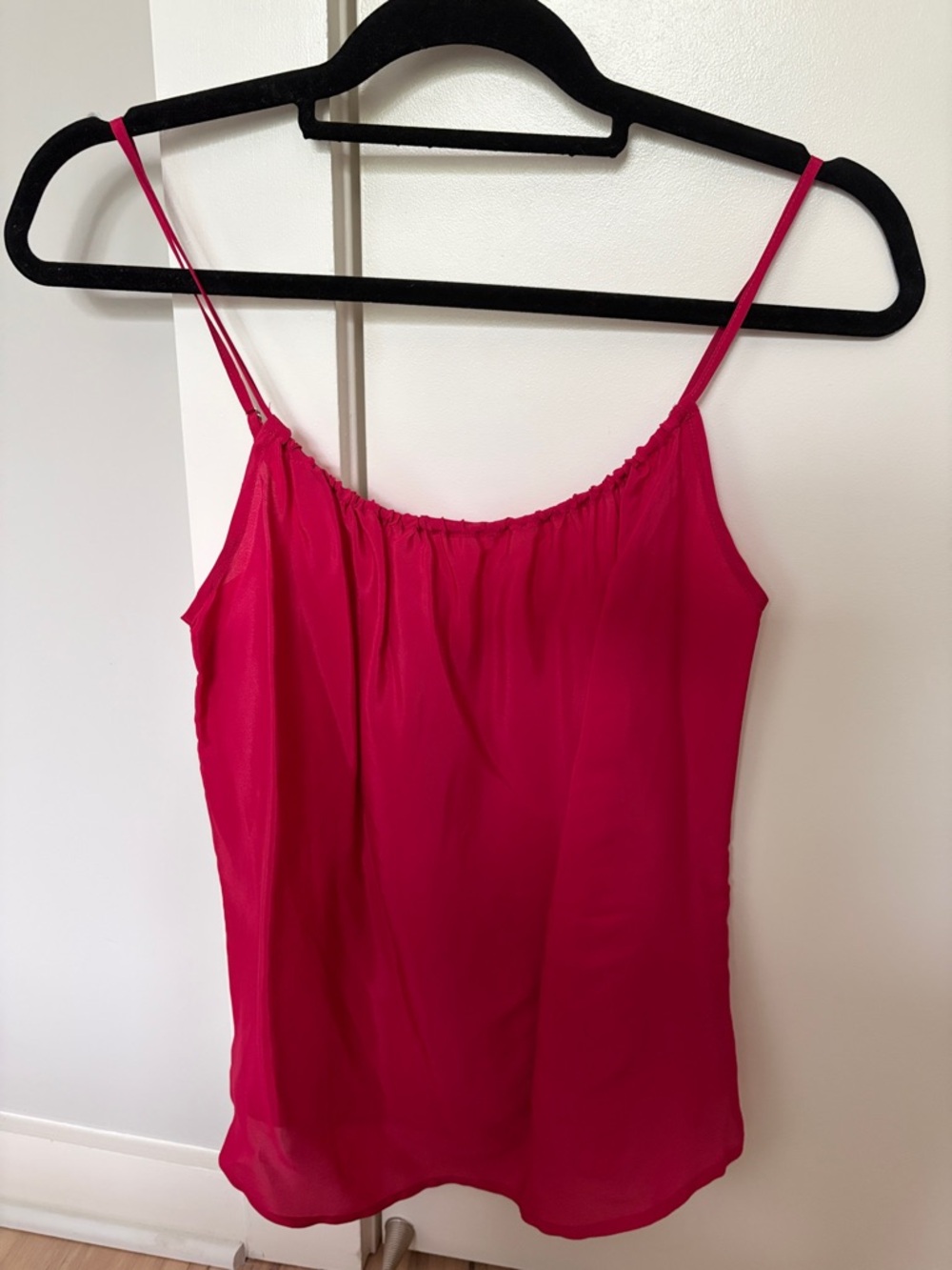 7 For All Mankind Hot Pink Spaghetti Strap Camisole